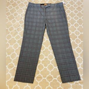 Plus Sized Gray and Red Plaid Pants
